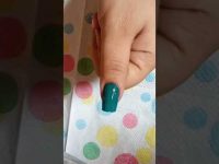Green Brown Flowers Simple Nail Art Design 2022 #short#nails#nailart