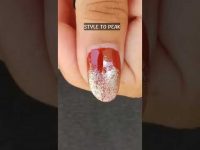 easy brown gradient nail art #nailart #shorts #styletopeak #youtubeshorts #trending #nails #short