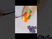 Flower nail art 💅 || Nail Art 242 design #nailart #nails #shorts