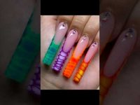 Multicolored Nail Art Compilation #shorts #youtubeshorts #nailart #nails
