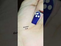 Easy blue & white nail art♥️|#shorts #nailart #nails