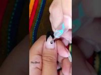 Black Heart shape nail art design #nailart #shorts