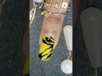 black &yellow marble nail art design💅#nailart #shorts #ashortaday