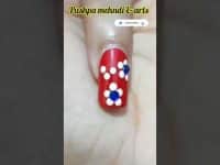 Flower nail art 🌺🌸 design #nailart #shorts by Pushpa mehra