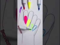 Wow 😍 Satisfying Nail Art 👌💗🤩 #shorts #art #drawing #draw #satisfyingcreative #painting #nailart