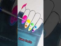 Wow 🤩 Satisfying Nail Art 🌈✨ #shorts #art #drawing #draw #satisfyingcreative #painting #nailart