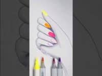 Satisfying Nail Art 💅🤩 #shorts #art #drawing #draw #satisfyingcreative #nailart