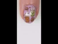 boba cafe nail art ☕ #shorts #nailart #nails