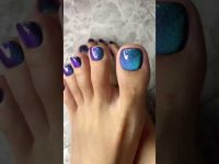 9D Cat Eye Toe Nails #toenails #toe #nailart #nails #art #9d #네일 #네일아트 #셀프네일
