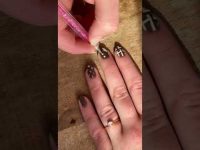 Fall Nails Tutorial 🤎 nail art ideas for fall 2022 #shorts