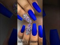 royal blue nails art designs easy #shortsvideo  #nailpolish  #nailart  #acrylic  #instagram