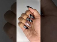 Dark Smiley Nail Art [Right Hand] #nailart #nails #naildesign #nailsart #cute #네일아트 #셀프네일 #kawaii