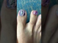 YSL Mag Toe Nail Art #ysl #toe #nails #nailart #naildesign #cute #toenail #toenails #네일아트 #네일 #셀프네일