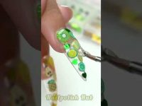 Amazing nail art design 💅#nailart #nailart #satisfying #trending #floral #nails