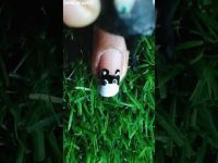 😱Nail art without any tools 😱🐼#shorts#shortvideo #shortsvideo #nailart #nails #nail #trending