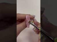 Rose Quartz nail art with GEL! #shorts