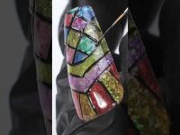 Stained Glass Nail Art #nails #nailart #jellynails #naionails #shorts