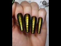 CROCODILE Nail Art Design using Joya Mia Aluminix gel polish