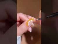 3D Nail Art Orange Design #shorts