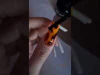 Tortoise shell nail art tutorial on natural long nails 🧡🤎