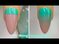 Green & Nude Ombre Gel Nails Art For Beginner 💖Vẽ Ombre Gel 💅New Nails Design 💝 New Nails