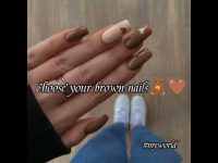 brown nails 🦋#shorts #short #shortvideo #shortsvideo #nailart #nails