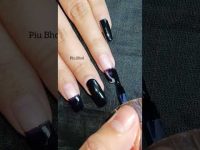 Black nail art design #nailart #piubhol #shorts