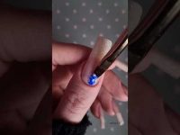 Blue marble nail art tutorial ✨️ on natural long nails 💅🏻 #short #nailart