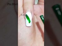 white and green colour nail art design #nailart #shorts