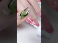 Simple version of the French manicure，study it！#nails#nailart 🥰