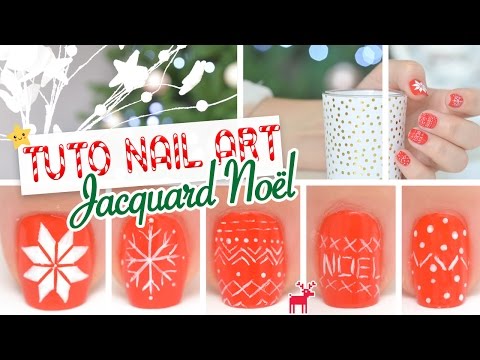 Nail art Noël Jacquard ♡