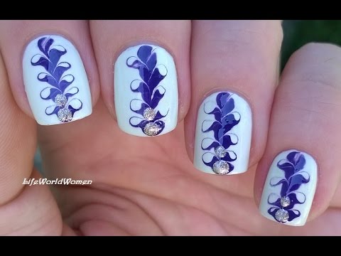 NEEDLE NAIL ART #5 – DRAG MARBLE Design For SHORT NAILS