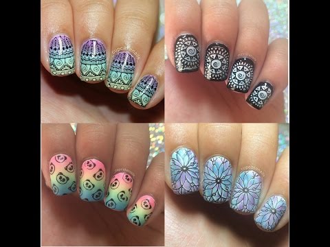 Stamping Nail Art Tutorial and Designs January 2018