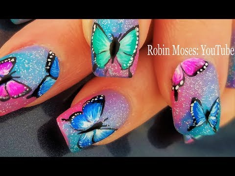 Gorgeous Butterfly Nails! Fresh Spring 2018 Nail Art Butterflies Design!
