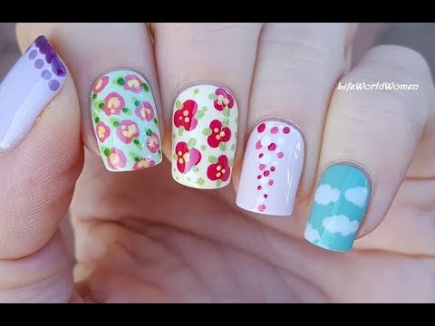 5 EASY NAIL ART DESIGNS Using Only TOOTHPICK