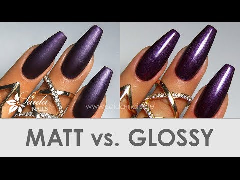 Matte Nails vs. Glossy Nails (Saida Nails Nailart)