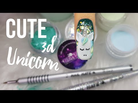LEARN HOW TO MAKE A 3D UNICORN STEP BY STEP NAIL ART TUTORIAL