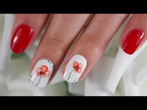 NAIL ART FACILE : COQUELICOTS♡