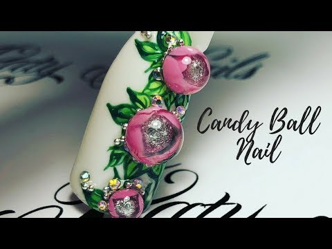 Nail Tutorial: Candy Ball Nail. Bubble Flower 3D | Новый дизайн ногтей Candy Ball 🍭
