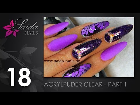 Nailart mit Acrylpuder Clear (Saida Nails | Nailart leicht gemalt)