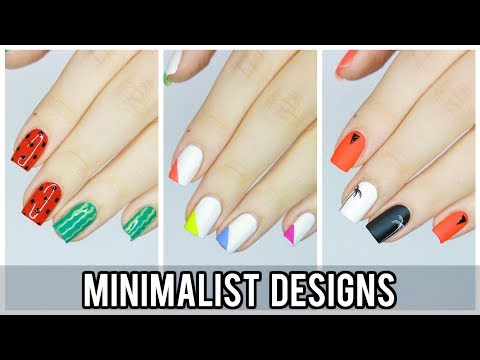 3 Minimalist Nail Art Designs For Summer!