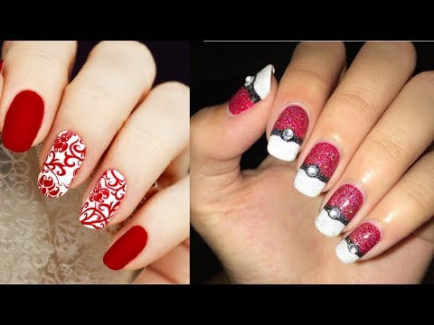 Matte Black Swirl Nails | Elegant Holo Hand painted Nail Art Design Tutorial