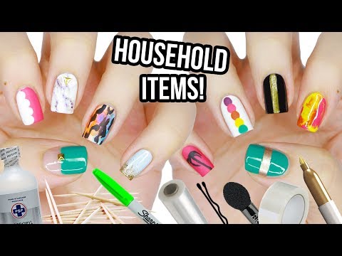 10 Nail Art Designs Using HOUSEHOLD ITEMS! | The Ultimate Guide #6
