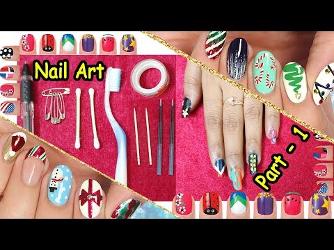 Tamil Beauty Tips | 10 nail art designs without tools at home items using as Tools 2018 #nailart