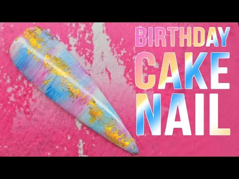 My Birthday Cake Inspired Nail Art Design – Gel Polish and Transfer Foil