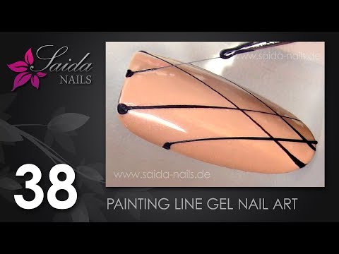 Feine gerade Linien ❀ Nailart mit PAINTING LINE GEL (Saida Nails Nailart)