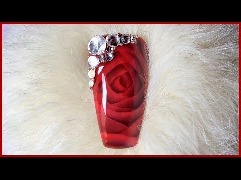 NEW! NAIL ART TUTORIAL 🌹REALISTIC ROSE 🌹 LUXE GEL PROFESSIONAL