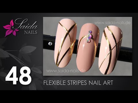 Naildesign mit FLEXIBLEN STRIPES (Saida Nails Nailart)