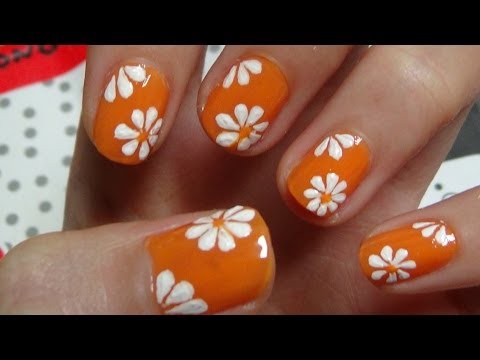 Easy Nails Art Design Using A Toothpick  – Simple Flower Nail Art for Beginners