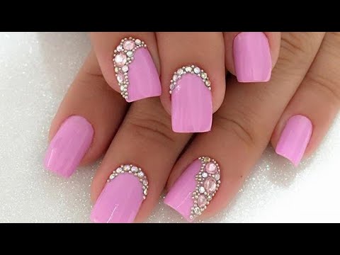 Beautiful rhinestone nailart designs |Best nailart compilation |Stud nail art designs|sowmya krishna